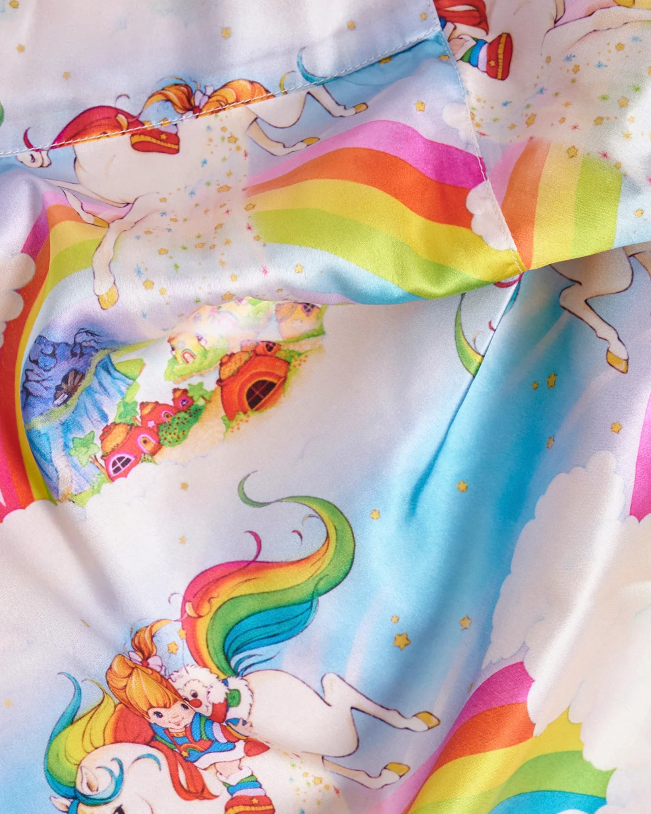 Kip & Co ~ RAINBOW BRITE Pyjamas Set Long Shirt + Pants PJS Ladies 8 10 BNWT image 8