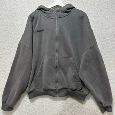 Comfrt Unisex Adult's Cloud Heavyweight Gray Full Zip Hoodie Size Small