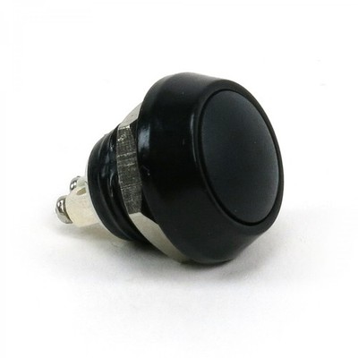 12mm Domed Black Anodized Aluminum Momentary Billet Push Button Switch 2A IP66
