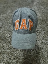 GAP Hat Kids Youth Gray Strap Back Cap Adjustable Hook Loop