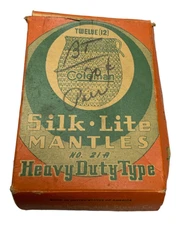 Antique Coleman Silk-Lite Mantles Heavy Duty Type No. 21A 6 Mantles Hvy Duty USA