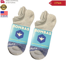 Bombas Women's Modern Athletic Socks Medium Light Grey Heather 2 Pairs