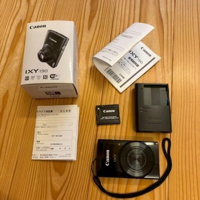 CANON IXY 190 Schwarz 20.0MP 10x Zoom PowerShot ELPH 190 IS IXUS 180 mit Box