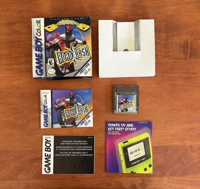 Road Rash (Nintendo Game Boy Color GBC) VGC CIB Complete & Tested - Ships Fast