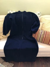 Lands' End Polyester Fleece Navy Long Sleeve Sleep Sack with Foot Holes One Size