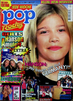 Pop Rocky 34/97 Titelfoto: Zac von Hanson, The Boyz, Bellini, Mark Owen, C-Block