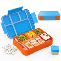 Brotdose Kinder Mit FäChern 1330 Ml Bento Box Mit 6 FäChern Besteckset