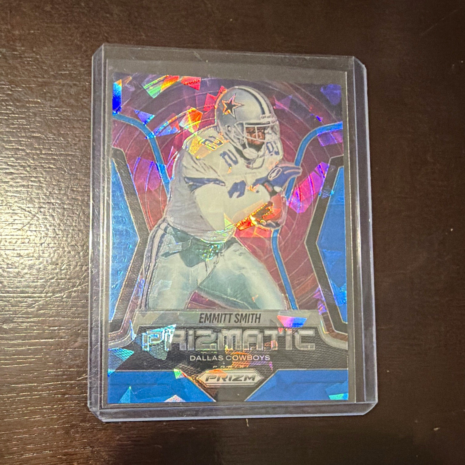 Panini 2025 Prizm Emmitt Smith #8 Prizmatic Blue Ice Prizm /99 Cowboys