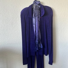 Vintage 90s Purple 4 Piece Women's Pant Suit Set The Travel Collection NEW - MED