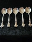 5 Gorham Sterling Chantilly Cream Soup Spoons 6.75" old marks no mono