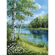 Tree Natural Scenery 5D Diamond Painting Kit 12 x 16 Inch DIY Craft