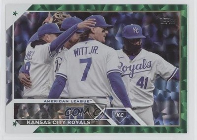 2023 Topps Series 1 Green Foil /499 Kansas City Royals Bobby Witt Jr #134 0j10