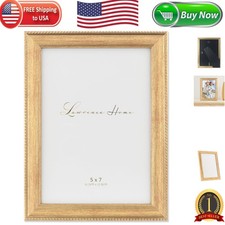 Versatile 5x7 Gold Bead Frame with Easy Open Back for Table or Wall Display