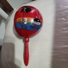 vintage hand painted mexico maraca