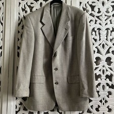 VINTAGE YSL Yves Saint Laurent Houndstooth Blazer Silk Wool Blend