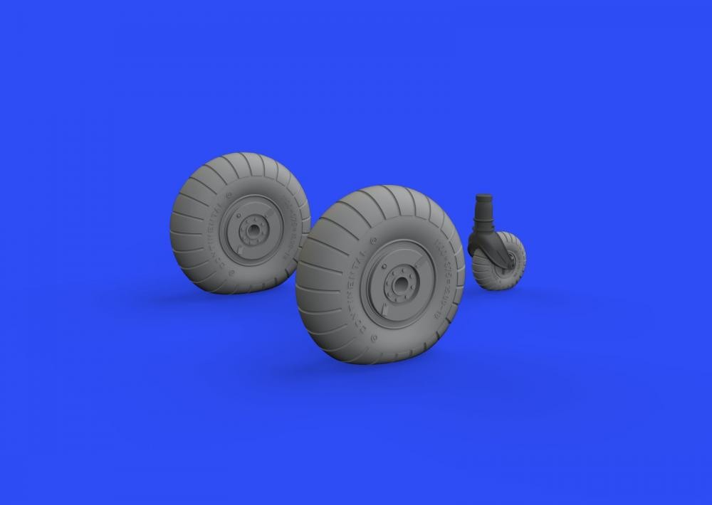 Eduard Accessories 648542 - 1:48 He 111 Early Wheels for ICM - New