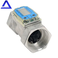 High Precision 2 Inch Digital Flow Meter 15.8-132GPM for Liquid Flow Measurement