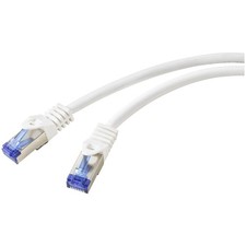 Image of Renkforce RF-5771524 Network cable patch cable CAT6A S/FTP 2m White halogen-free