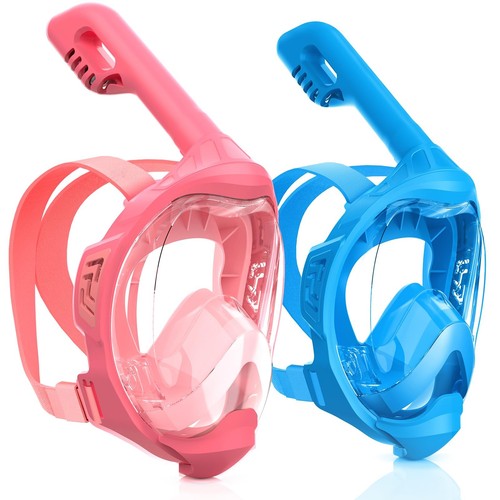 Kids Full Face Snorkel Mask, Snorkeling Gear for Kids, Scuba Mask and ...