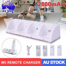 4 Rechargeable Battery for Nintendo Wii Remote Charger Dock Station Controller