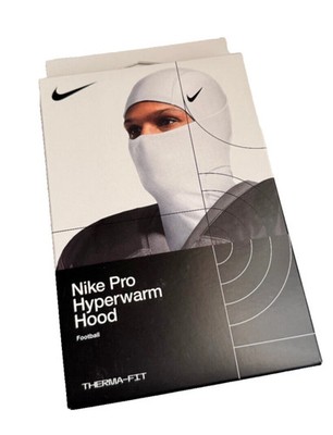 Nike Pro Hyperwarm Hood Therma Fit Unisex White Ski Mask Football