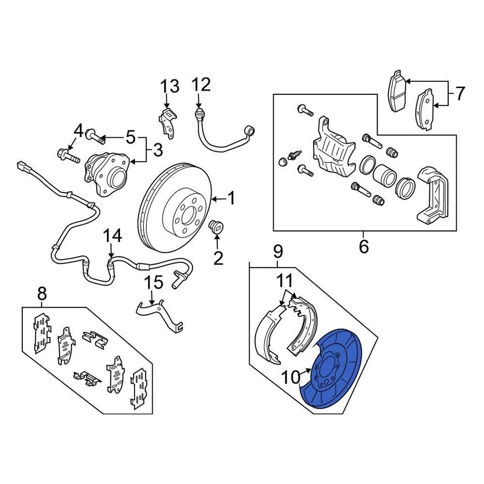 For Nissan Sentra 2007-2012 Nissan 44020CY01B Rear Right Brake Dust Shield Foto 3 de 4