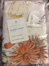 Pottery Barn Hummingbird Shower Curtain NWT 72x72 100 Cotton