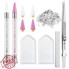 LIGHT RAIN Rhinestone Picker Tool Kit Dual Head Wax Clay Tweezers