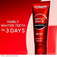 (6 Pack) Colgate Optic White Pro Series Whitening Toothpaste 3oz Tubes BB: 7/25