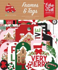 Echo Park Ephemera-Frames Tags, Santas Christmas Delivery