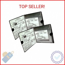 ESSENTIAL Car Auto Insurance Registration BLACK Document Wallet Holders 2 Pack -