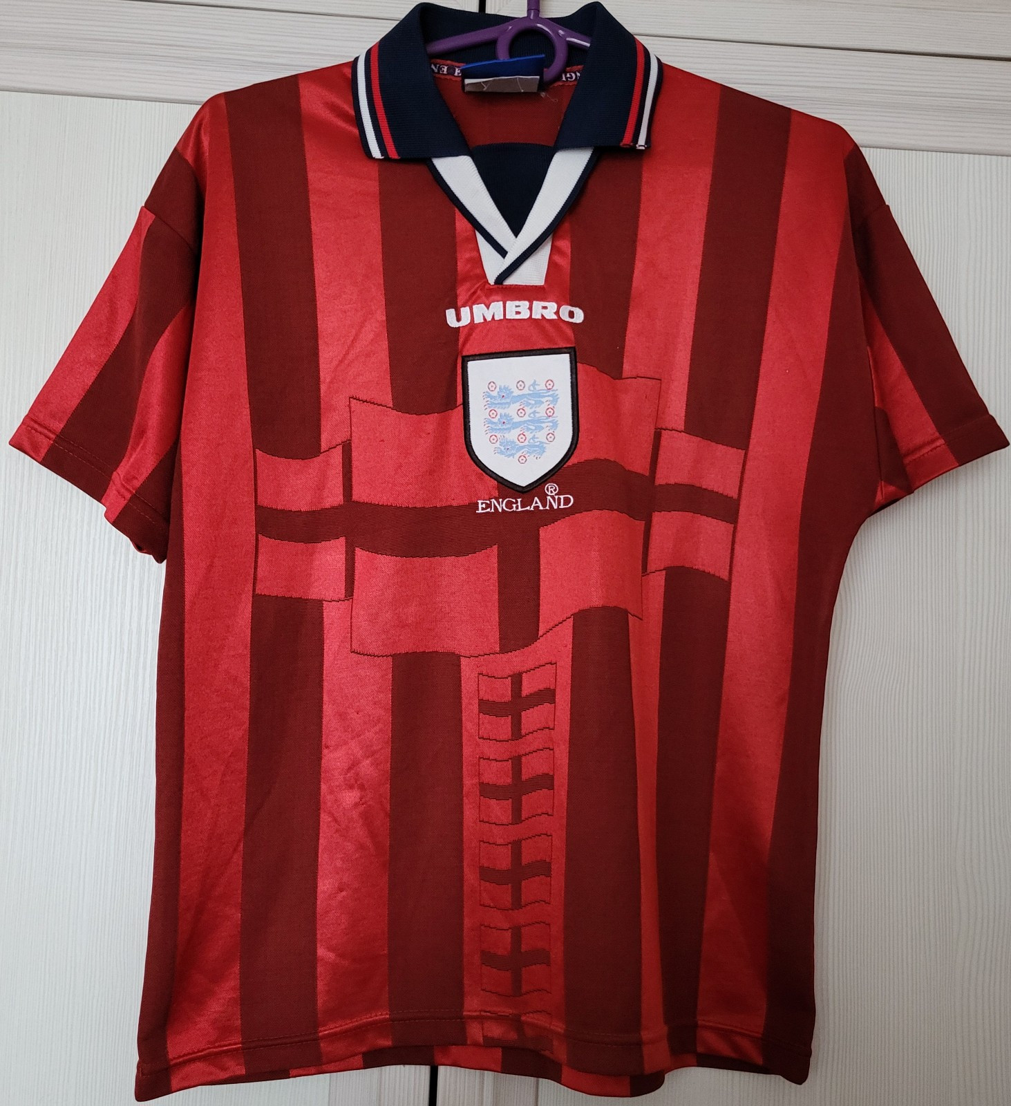 England 1997 - 1999 Away football Umbro shirt #11 McManaman size 158 Boys