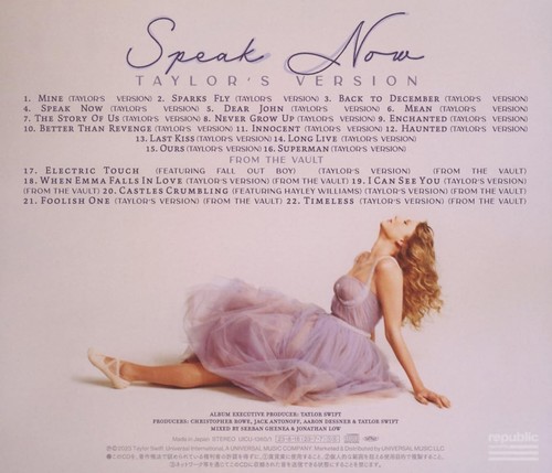 New CD TAYLOR SWIFT -SPEAK NOW 2023 TAYLOR’S VERSION- from Japan - Picture 2 of 2