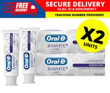Oral-B 3D White Luxe Perfection Toothpaste 95g Teeth Whitening ( X 2 )