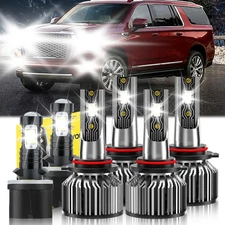 For GMC Yukon 2001-2004 Combo LED Headlight Hi/Lo Fog Light Bulbs Super Bright