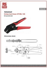 RS PRO Crimp Tool Coax Ct100 for Coaxial Connector