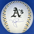 Mark McGwire Signed Autographed Oak A’s Team Stitch Logo Baseball w/ Beckett COA