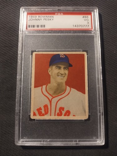 Johnny Pesky #86 1949 Bowman card