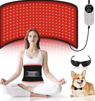 Pedete Red Light Therapy for Body 24x12 LARGE Infrared Light Therapy Pad Remote