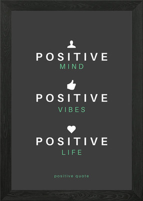 Positive vibes Framed Wall Art Poster Canvas Print Picture