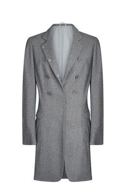 Brunello Cucinelli Mantel mit Kaschmir und Seide 46 L-XL grau