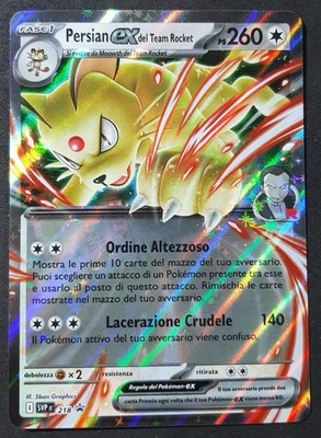 PERSIAN EX Del Team Rocket 218 Promo Holo Black Stars in Deutsch POKEMON
