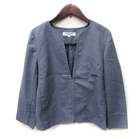 NATURAL BEAUTY BASIC Collarless Jacket Hemp Blend… - image 1