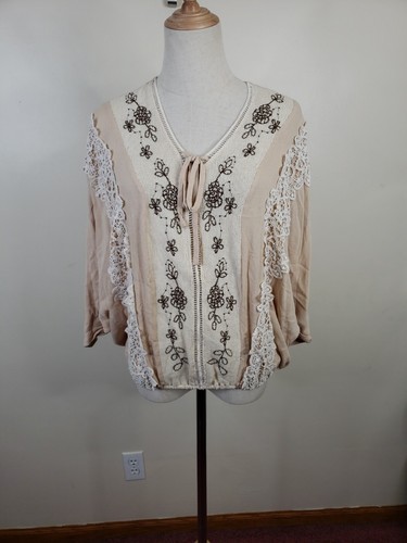 Gimmicks Embroidered Lace Top XS - Picture 2 of 5