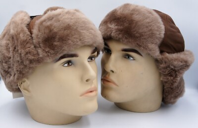 Bonnet En Fourrure Synthétique Type Trappeur - Homme/Femme/Enfant, Marron Clair, Style Coco