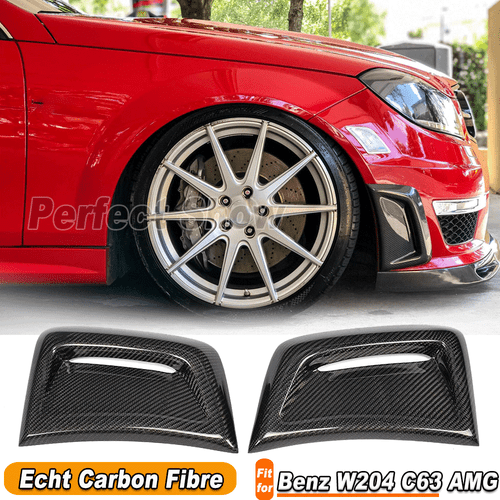 Für Mercedes W204 C204 C63 AMG Coupe 2010-14 Carbon Lufteinlass Abdeckung Fender - Bild 1 von 11