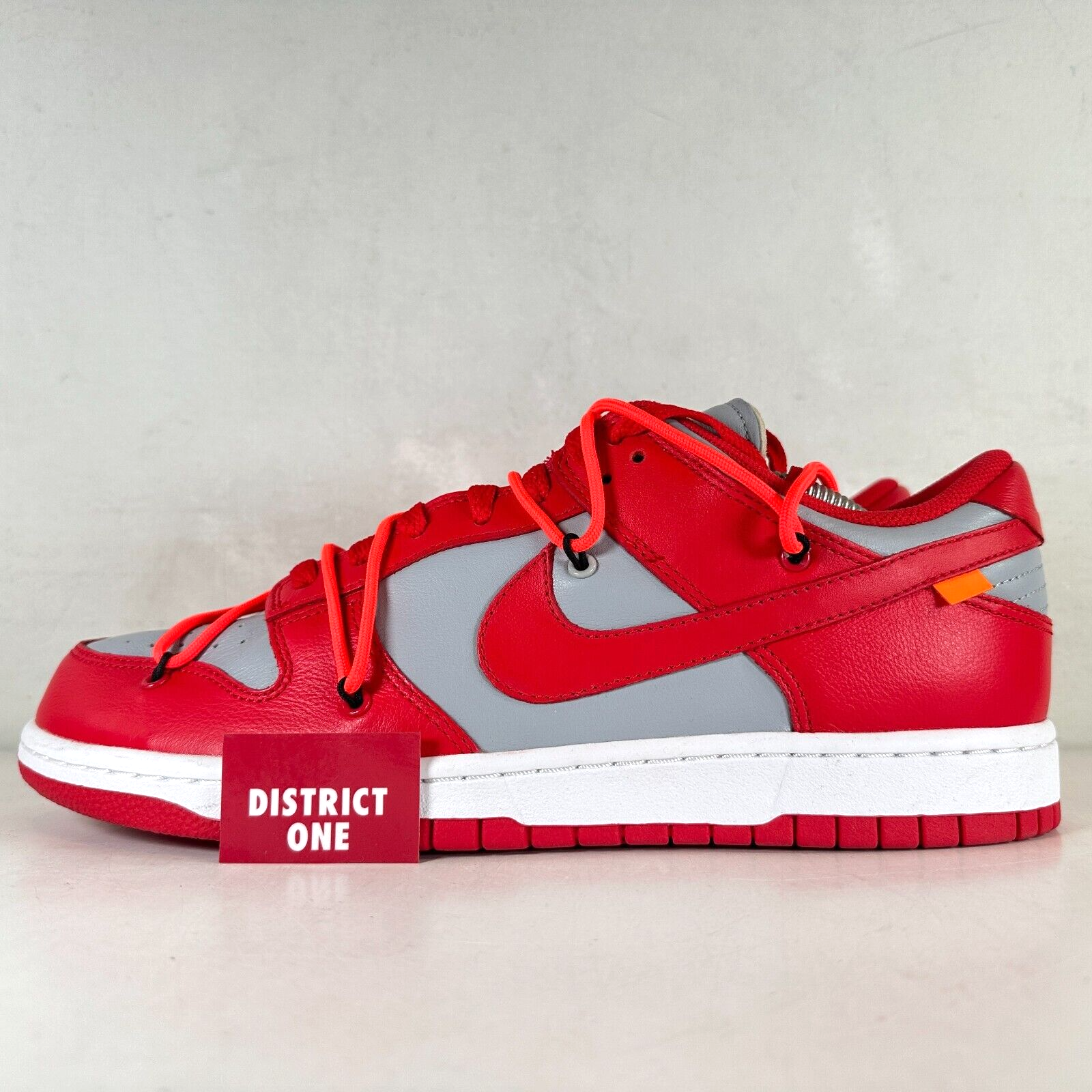 OFF WHITE X NIKE Off White x Nike Dunk Low University Red Taglia 11 CT0856 600