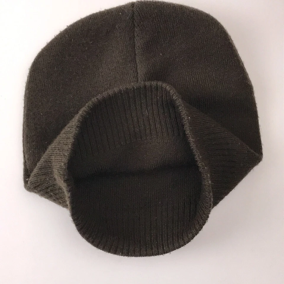 Timberland Marrón Oscuro Invierno Sombrero Acanalado Puño Logo en la parte delantera Foto 3 de 4