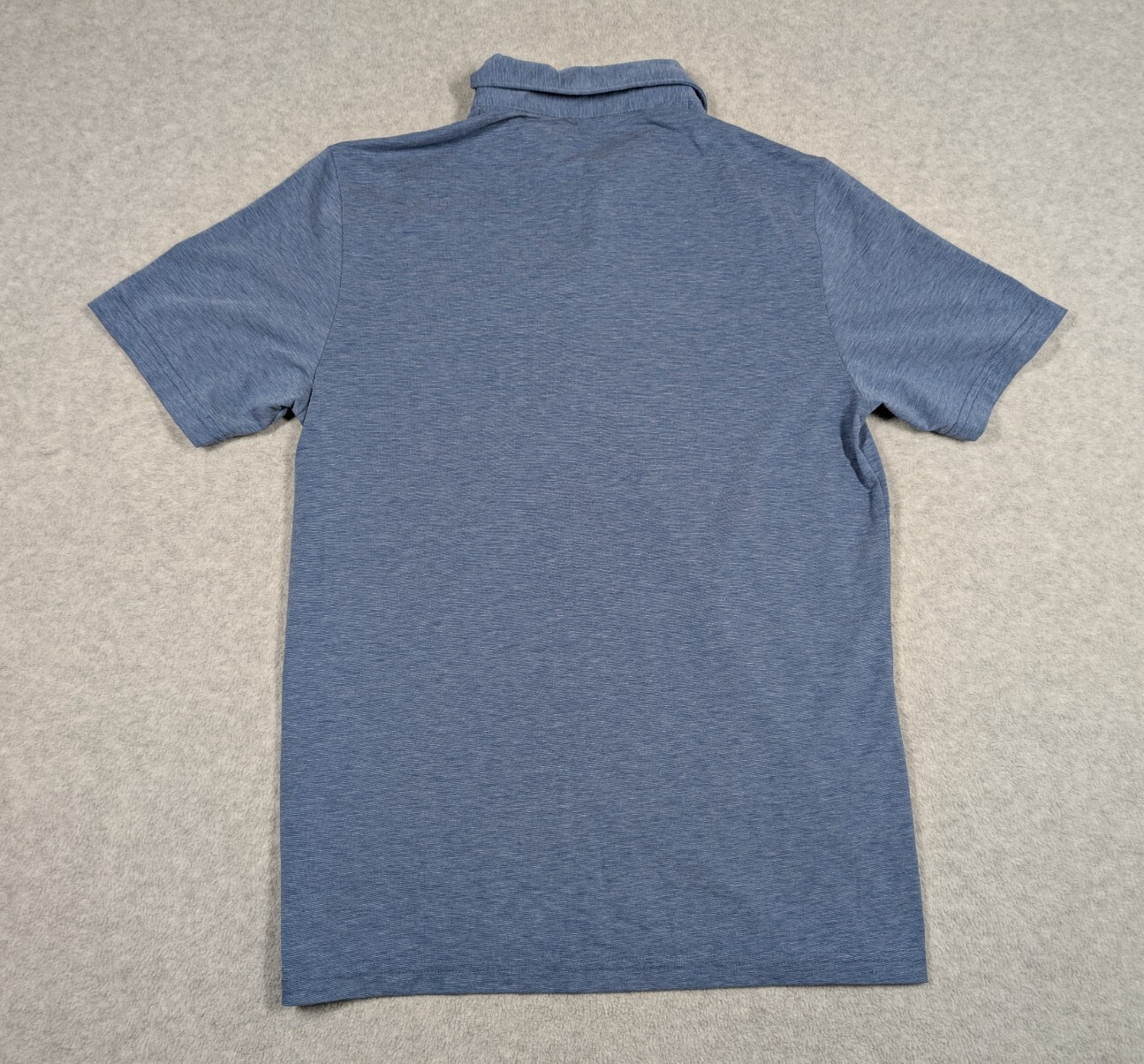 Criquet Men Shirt Small Heather Blue 4 Button Stretch Golf Performance