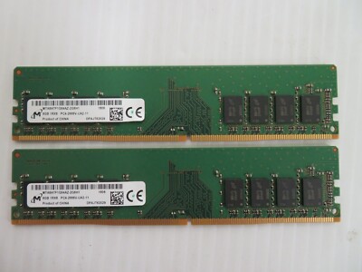 Kit RAM Micron 16GB (2x8GB) DDR4-2400 – PC4-19200, DIMM, Per Desktop, Usata Eccellente